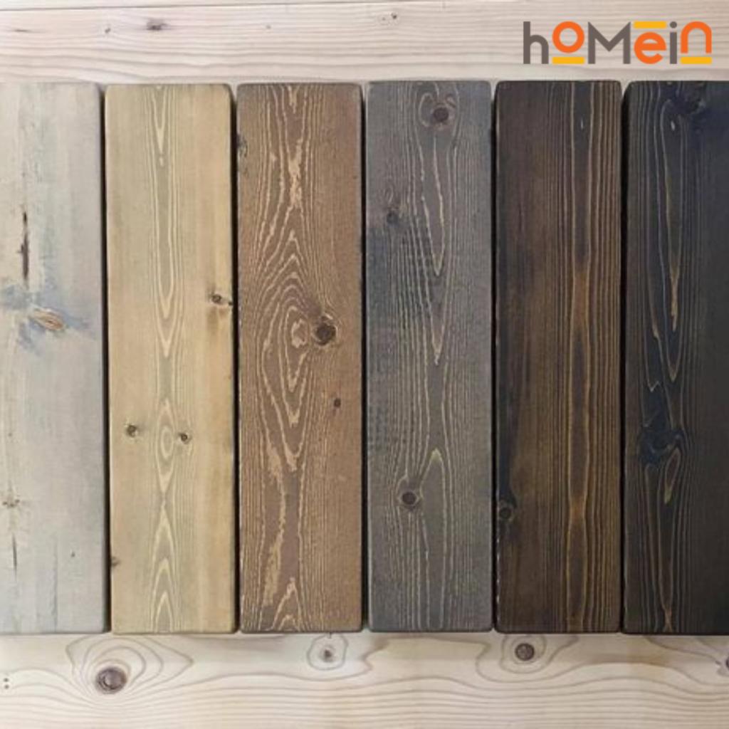 Types of wood veneer blocks with colour variation 